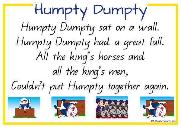 Humpty Dumpty Nursery Rhyme