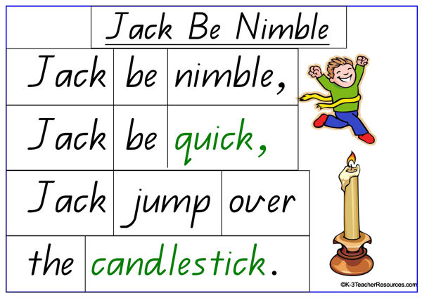 jack be nimble nursery rhyme coloring pages - photo #47