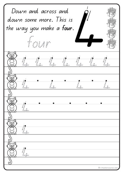 Handwriting Numbers Practice K-3 Teacher Resources