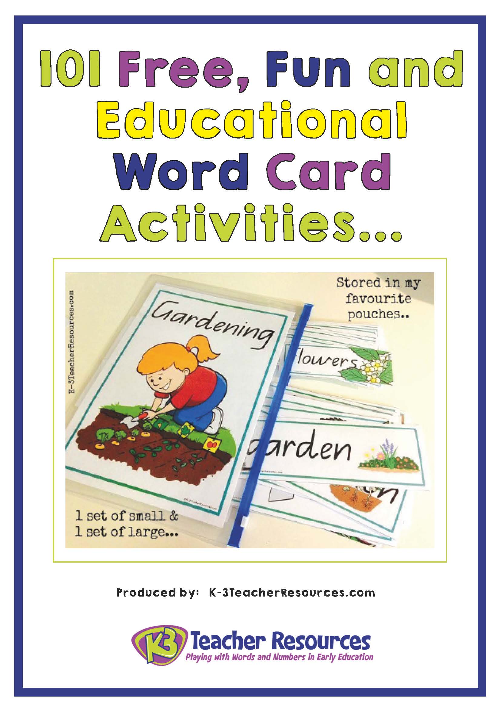 101 Fun And Educational Vocabulary Word Card Activities