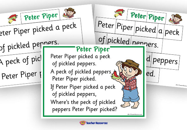 peter piper nursery rhyme