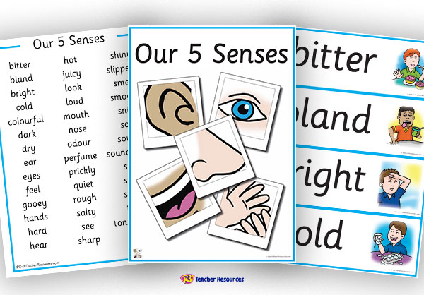 words to describe the 5 senses