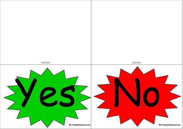 Yes or No Question Cards - K-3 Teacher Resources K-3 Teacher Resources