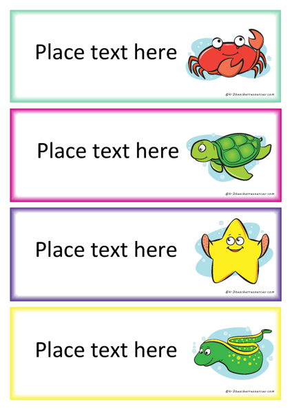 Editable Book Labels Or Name Tags K-3 Teacher Resources