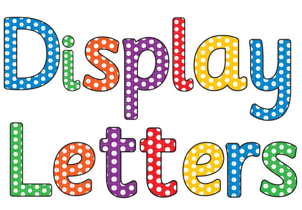 dotty alphabet and number display cut outs k 3 teacher resources