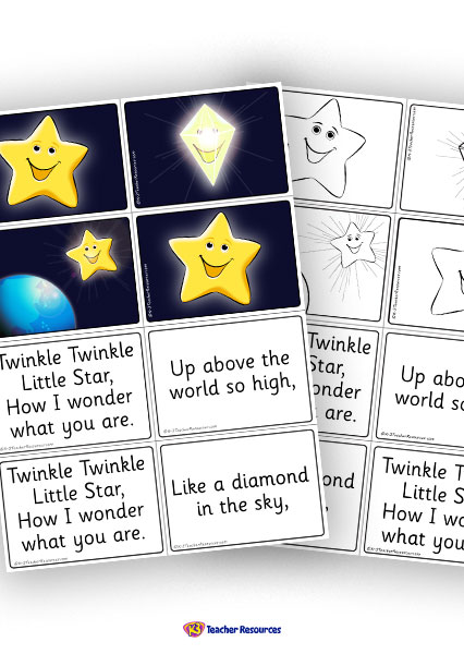 Free Twinkle Twinkle Little Star Printable Sequencing Cards - Fun-A-Day!